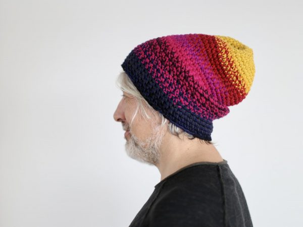 czapka merino KOLOROWA gruba - obrazek 4
