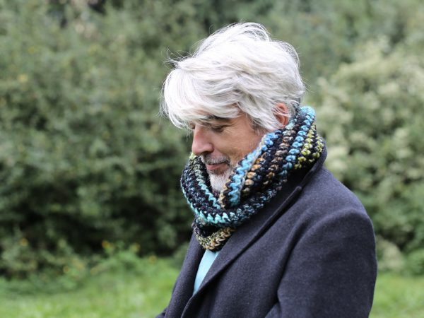 komin podwójny /infinity scarf z wełną - obrazek 5