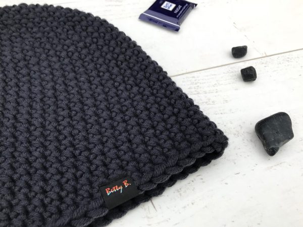 czapka merino GRAFIT gruba - obrazek 3