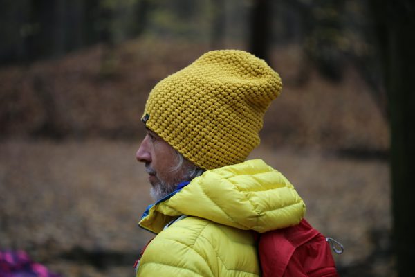 czapka merino MUSZTARDA gruba - obrazek 5