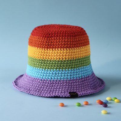 Bucket hat tęcza