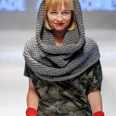 KOMIN WEŁNIANY XXL  GRAY MONSTER