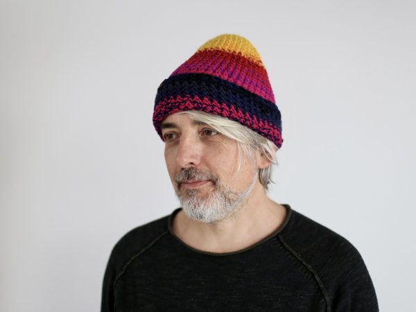 czapka merino KOLOROWA gruba - obrazek 5