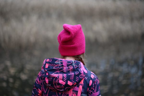 czapka merino FUKSJA średniej grubości
