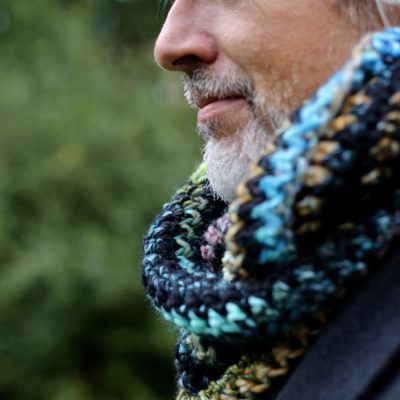 komin podwójny /infinity scarf z wełną