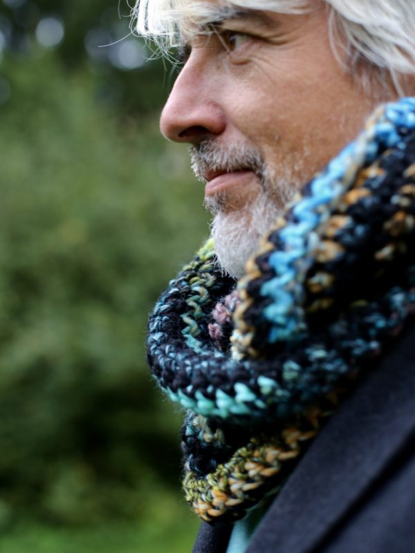 komin podwójny /infinity scarf z wełną