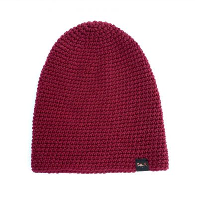 czapka merino BORDO średniej grubości