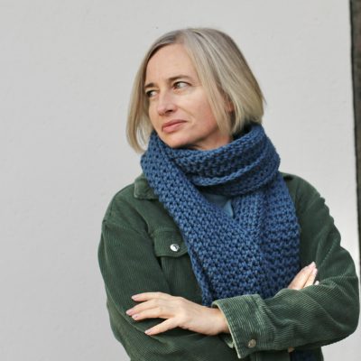 Szalik MORSKIE FALE wełna 100%