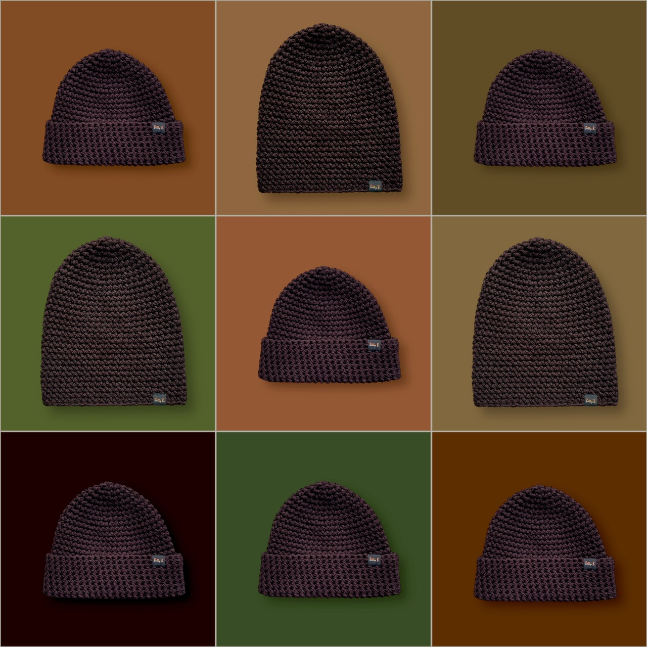 czapka merino gruba GORZKA CZEKOLADA - obrazek 6