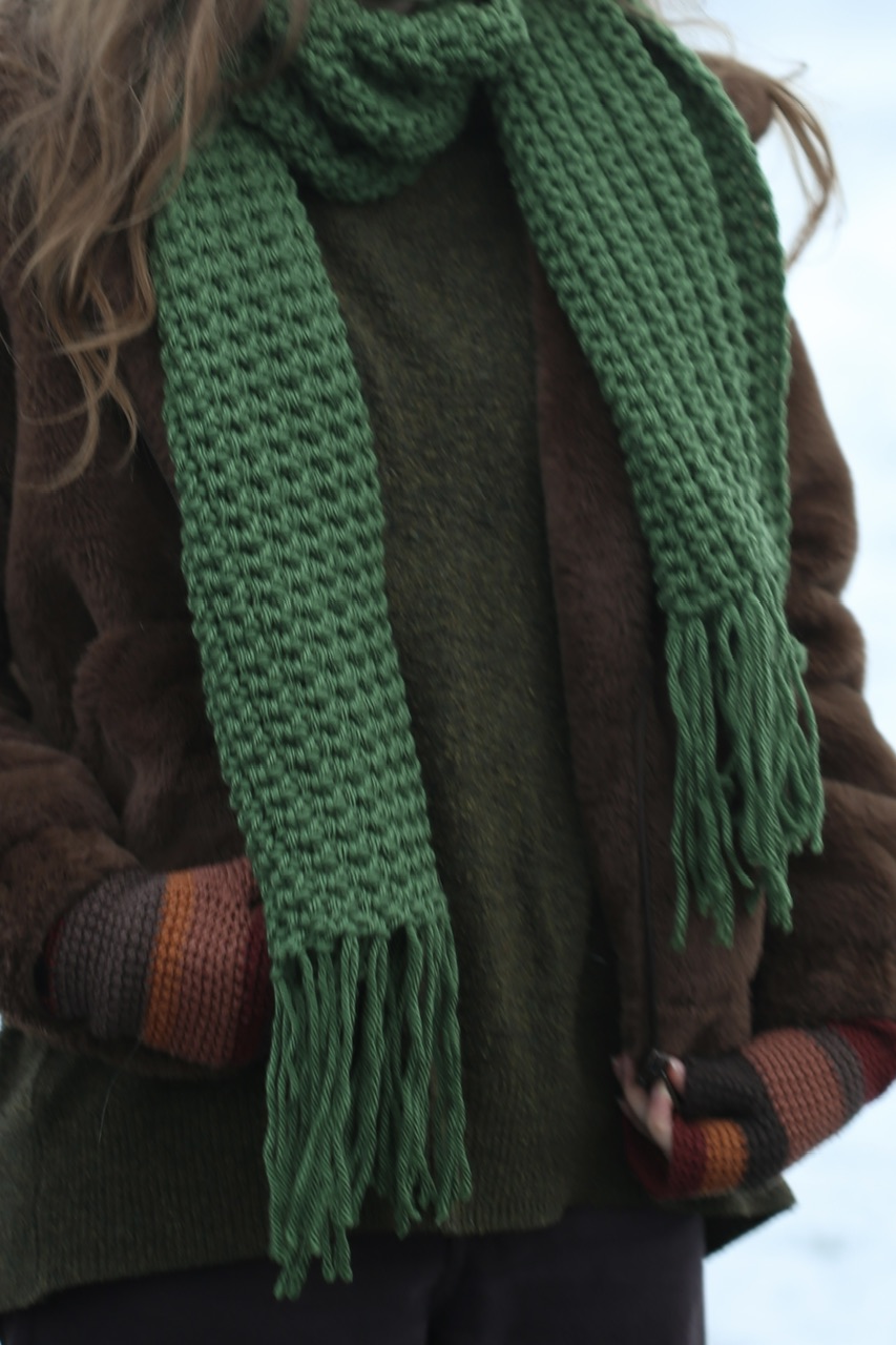 zielony-szalik-welna