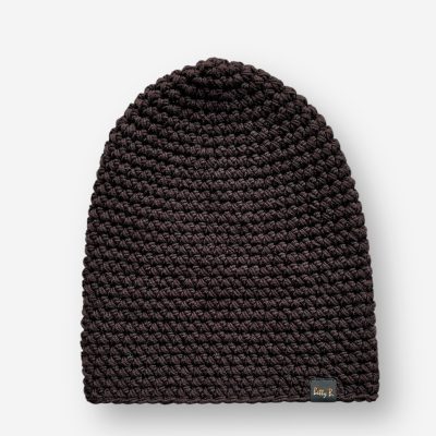 czapka merino gruba GORZKA CZEKOLADA