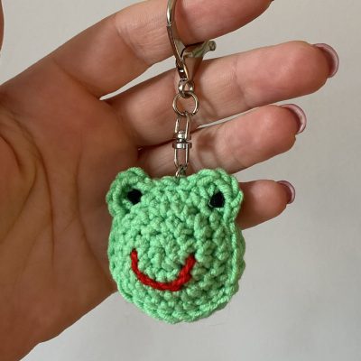 Brelok / zawieszka żabka jasna zieleń