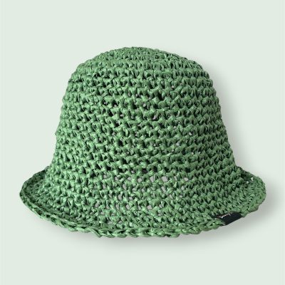 Kapelusz z rafii zielony